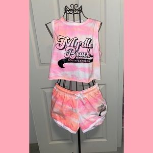 2-Piece TopForever Summer Crop Top & Shorts Set